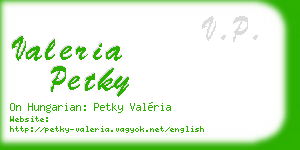 valeria petky business card