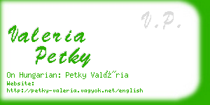 valeria petky business card